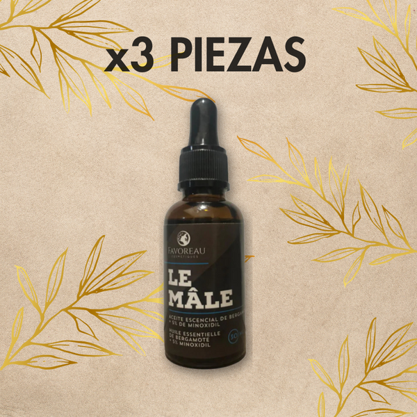 MINOXIDIL 5% CON BERGAMOTA 30 ML (3 PZAS)