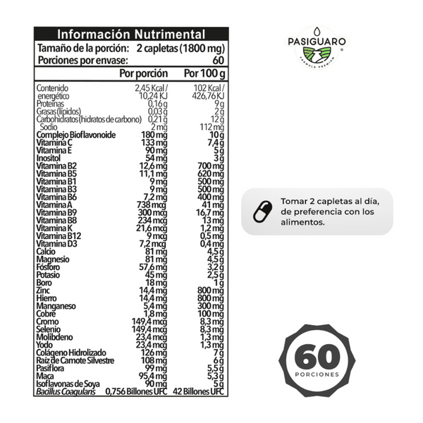 MULTIVITAMINICO MUJER COMPLEX 120 CAPLETAS DE 1200 MG