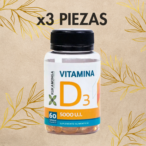 VITAMINA D3 5000 U.I (3 PZAS)