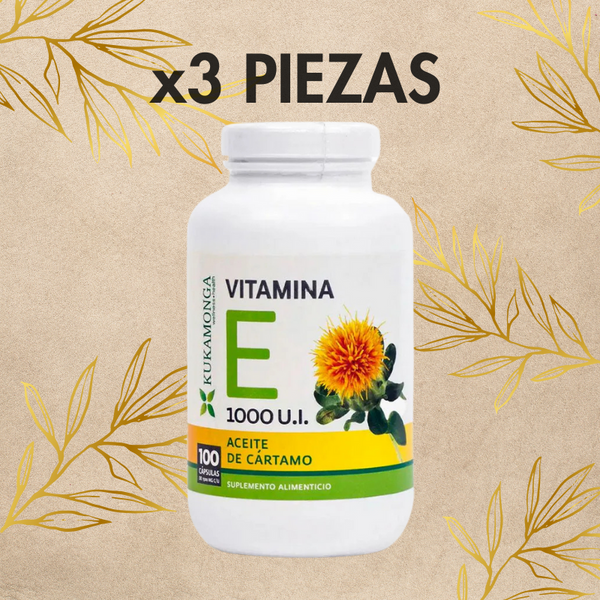 VITAMINA E 1000UI 100 CAPS 3 PZAS