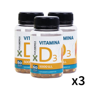 VITAMINA D3 5000 U.I (3 PZAS)