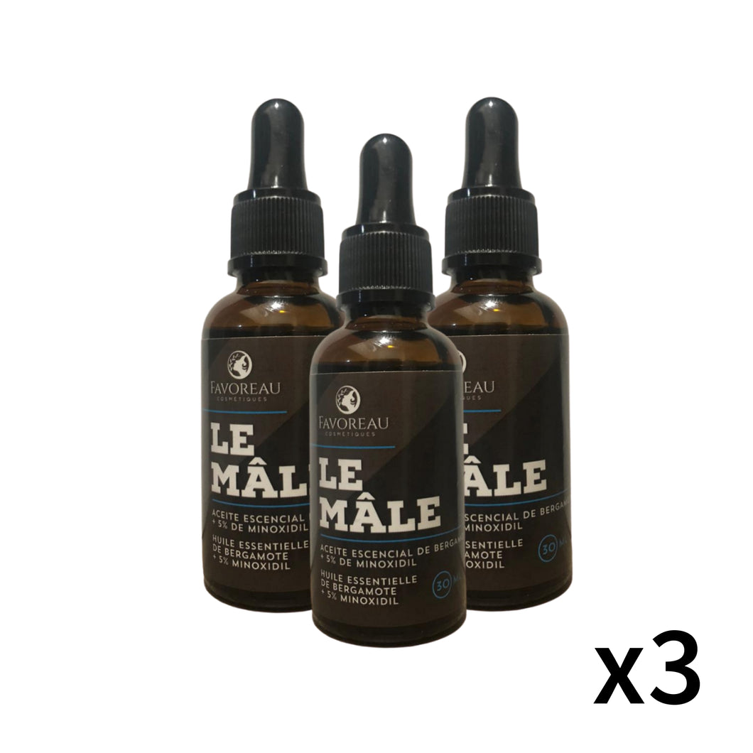 MINOXIDIL 5% CON BERGAMOTA 30 ML (3 PZAS)